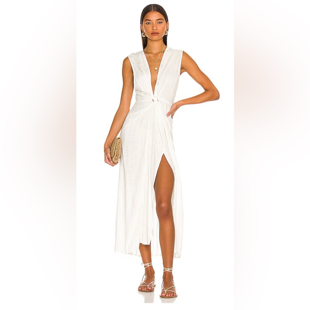 l*space White Twist Front Swim Coverup